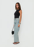 Fawcett High Rise Straight Leg Jeans Light Blue Wash