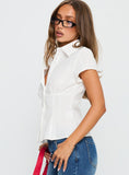 Cottesloe Blouse Top Textured White