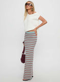 On Air Knit Maxi Skirt Multi Stripe