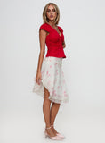 Charisse Asymmetrical Midi Skirt Floral