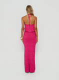 Sungold Halter Maxi Dress Gin Fizz