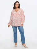 Floral Print Long Sleeve Blouse
