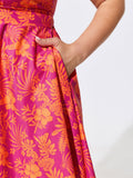 Floral Print Embroidered Swim Dress