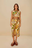 Sand Foliage Sketch Blouse