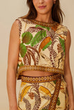Sand Foliage Sketch Blouse