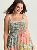 Collage Patchwork Print Cami Maxi Dress