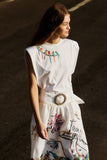 Off-White Birds On Branch Embroidered T-Shirt