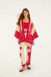 Pink Spring Arabesc Cutwork Pants