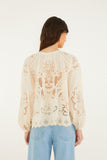 Soft Pink Artisanal Long Sleeve Blouse