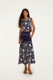 Blue Flowers Richelieu Crop Top
