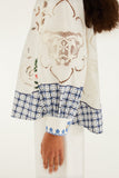 Off-White Flowers Embroidery Richelieu Shirt