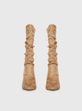 Such A Charmer Faux Suede Scrunch Boot Tan