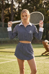 Stripe A-Line Skirt