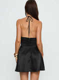 Odelina Halter Mini Dress Black