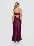Rozelle Strapless Maxi Dress Currant