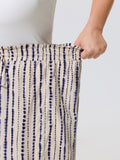 Striped Print Split Hem Gradient Blend Pants