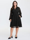 Sheer Lace Sleeve Waist-Defining Mini Dress