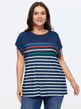 Supersoft Multi Stripe Print Dolman Sleeve T-Shirt