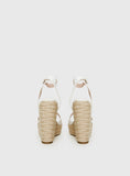 Jesper Espadrille Wedged Heels White Croc