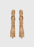 Such A Charmer Faux Suede Scrunch Boot Tan