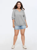 Supersoft Lace Trim Drop Shoulder Sweatshirt