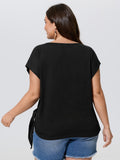 Cotton Paisley Print Knotted Side T-Shirt