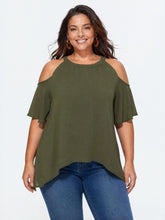 Cut-Out Shoulder Relaxed-Fit Blouse