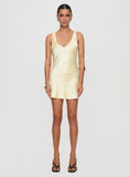 Kingslie Low Back Mini Dress Baby Yellow Petite