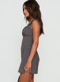 Donnamarie Mini Dress Brown Check