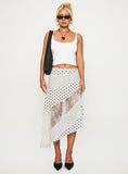 Rennar Maxi Skirt White / Polka Dot Petite
