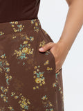 Floral Print Petal Wide-Leg Pants