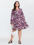 Retro Floral Print A-Line Mini Dress