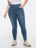 Stretchy Pull-On Skinny-Fit Jeans