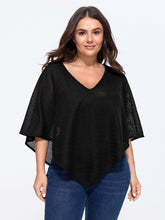 Dolman Sleeve Cut Out Loose Triangle Hem T-Shirt