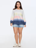 Supersoft Ombre Print Round Neck Sweatshirt