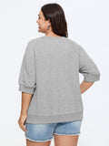 Supersoft Lace Trim Drop Shoulder Sweatshirt