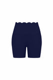 High-Waist Scallop Scrunch Short