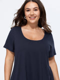 Supersoft Overlap Hem Plain T-Shirt