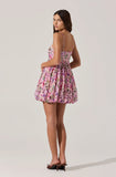 Bubble Floral Mini Dress - Pink Multi Floral