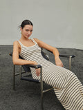 Old Money Aesthetics Stripe Long Knit Dress