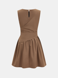 Sleeveless Ruched Waist Mini Dress