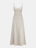 Satin Cami Dress & Lace Vest Two-Piece Set