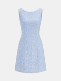 Floral Eyelet Embroidery Sleeveless Dress
