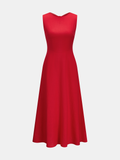 Sleeveless Linen Blend Maxi Dress
