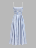 Smocked Striped Cami Maxi Dress