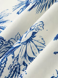 Tropical Print Cutout Sleeveless Maxi Dress