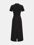 Floral Embroidered Cheongsam Maxi Dress