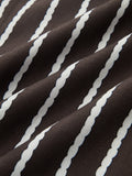 Striped Tassel Tie-Strap Midi Dress