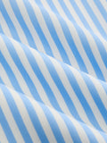 Deep V Neck Halter Striped Midi Dress