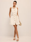 Sleeveless Belted Denim Shirt Dress
